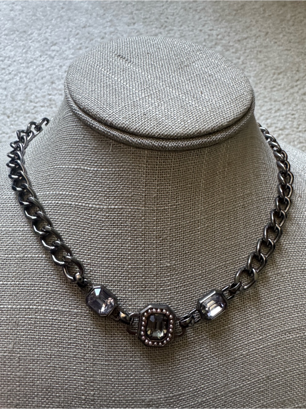 Vintage Crystal Cluster Necklace